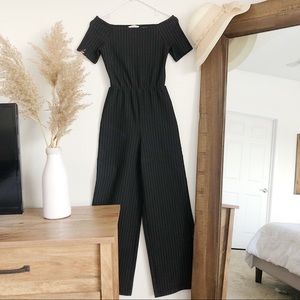 H&M Black Stripped Jumpsuit
